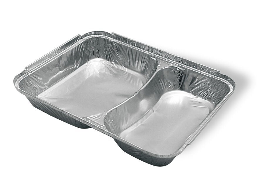 325L Alüminyum Tabak 2 Bölmeli (1000 Adet)