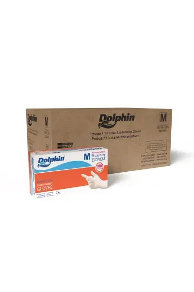Lateks Pudrasız Muayene Eldiveni (M Beden) (10 Paket)