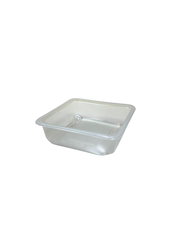 11x11 H:35 Kare PP Gıda Kabı Üst Yapıştırmalı (1000 Adet)