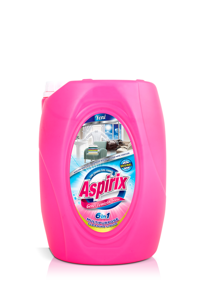 Aspirix Çok Amaçlı Temizlik Sıvısı 5 Lt (4 Adet)