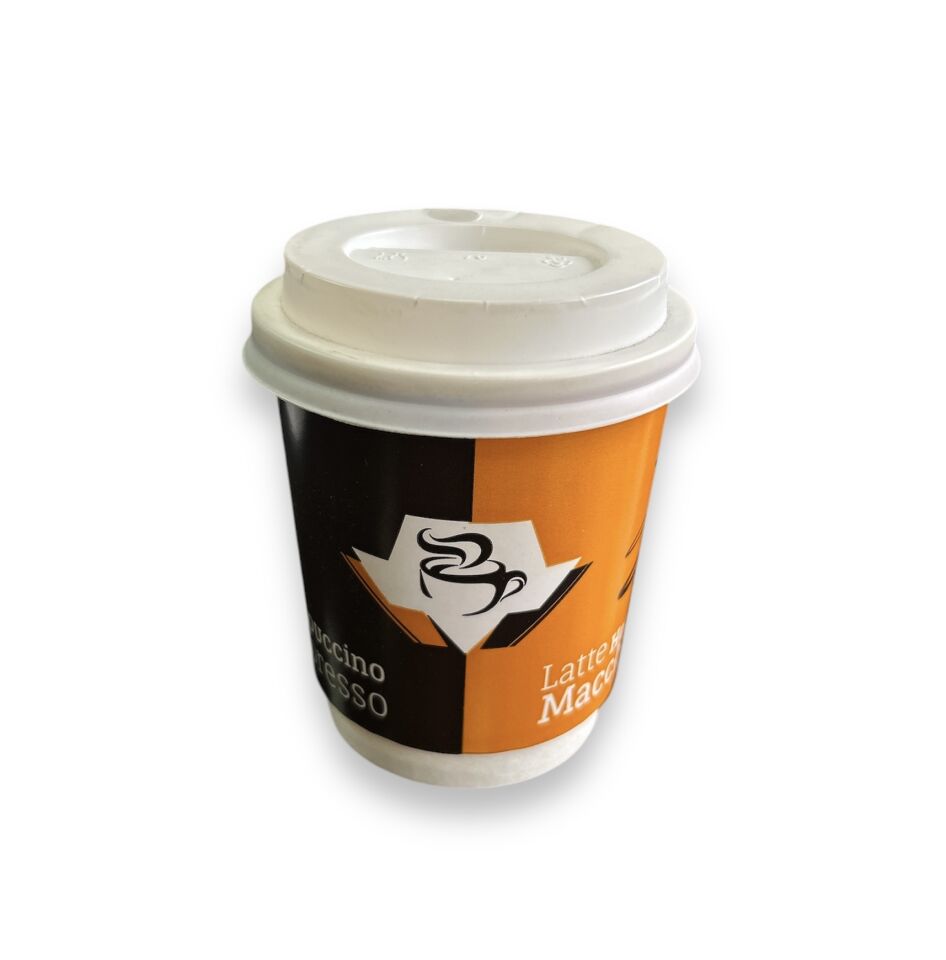 8 Oz DW Double Walled Cardboard Cup Diamond (500 Pieces)