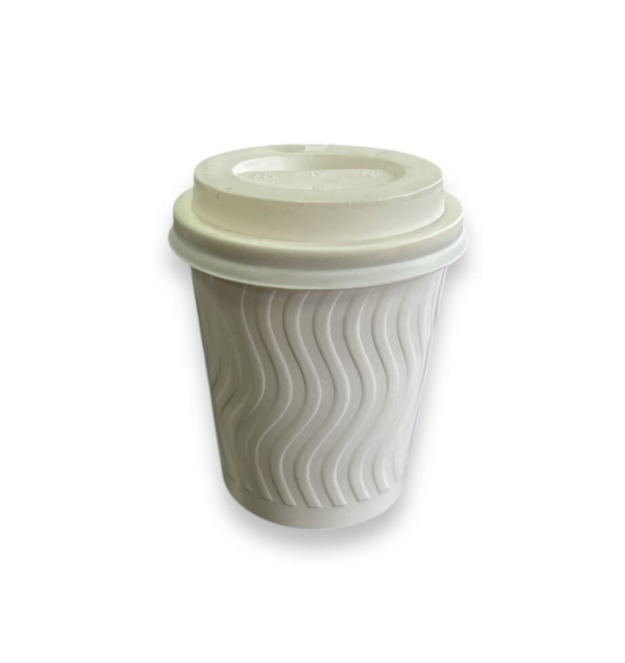 8 Oz DW Çiftduvarlı Karton Bardak Embossed (800 Adet)
