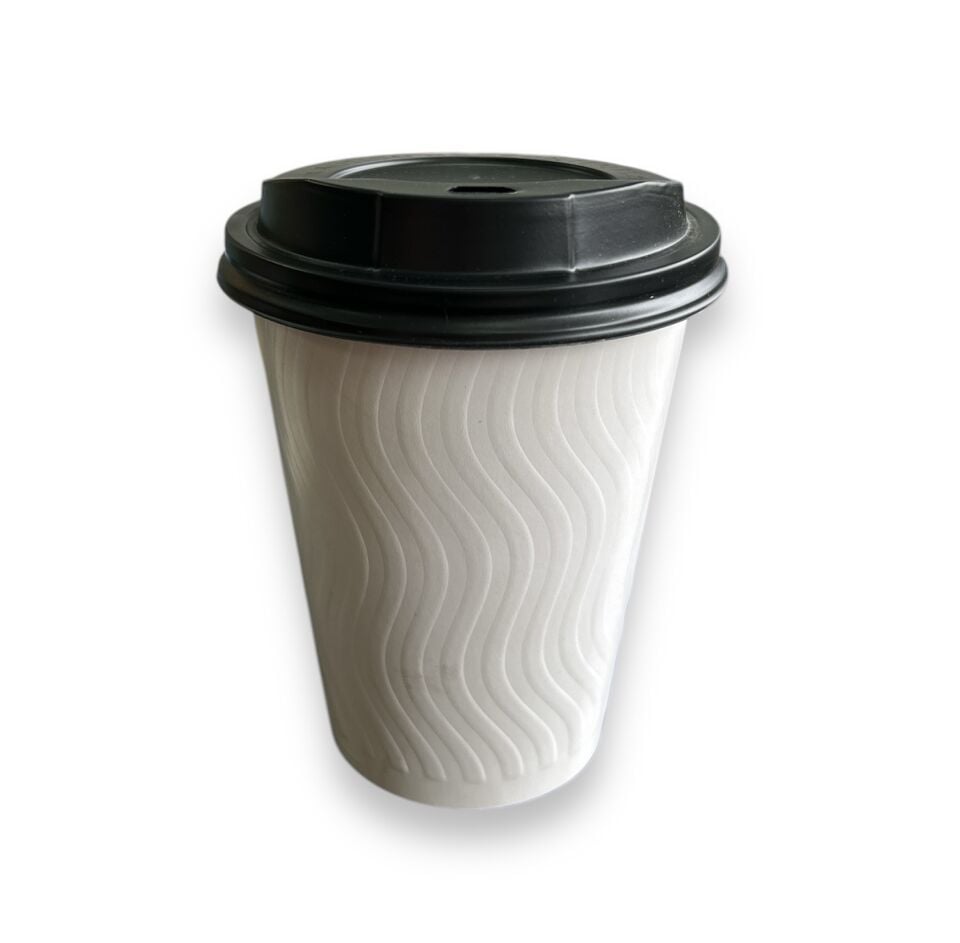 14 Oz DW Çiftduvarlı Karton Bardak Embossed (800 Adet)