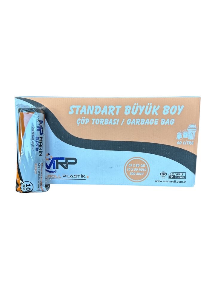 Roll Garbage Bag Standard Large Size (65x80) 80 gr (50 Rolls)