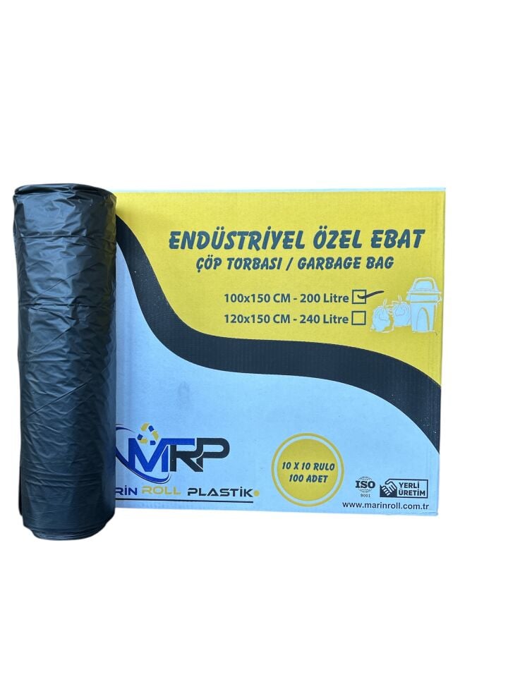 Rulo Çöp Poşeti Endüstriyel Hantal Boy (100x150) 800 gr (10 Rulo)