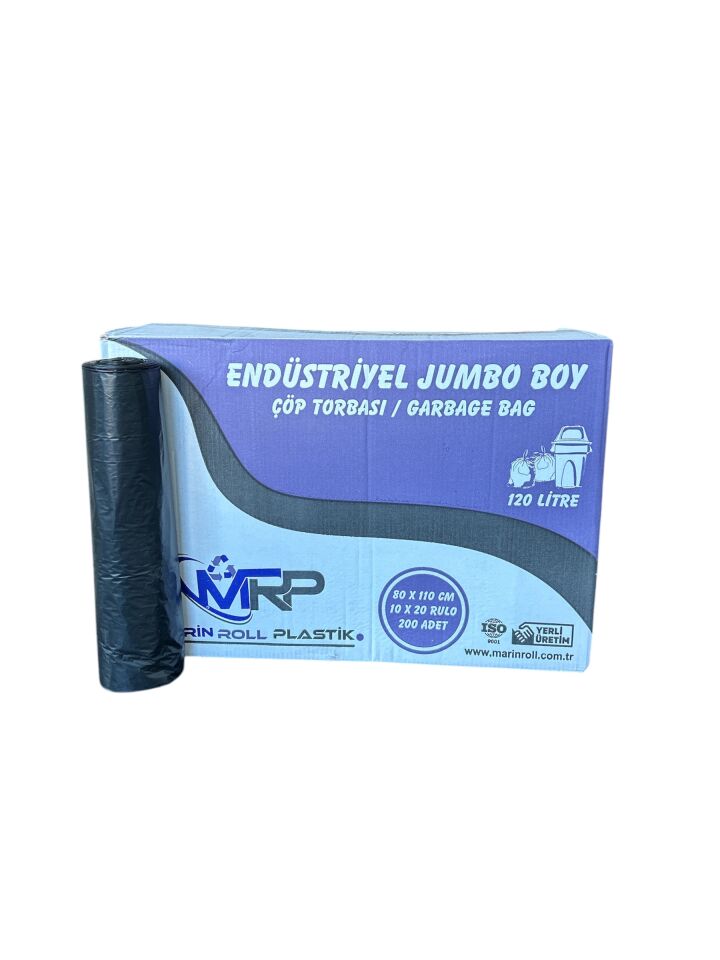 Rulo Çöp Poşeti Endüstriyel Jumbo Boy (80X110) 600 gr (20 Rulo)
