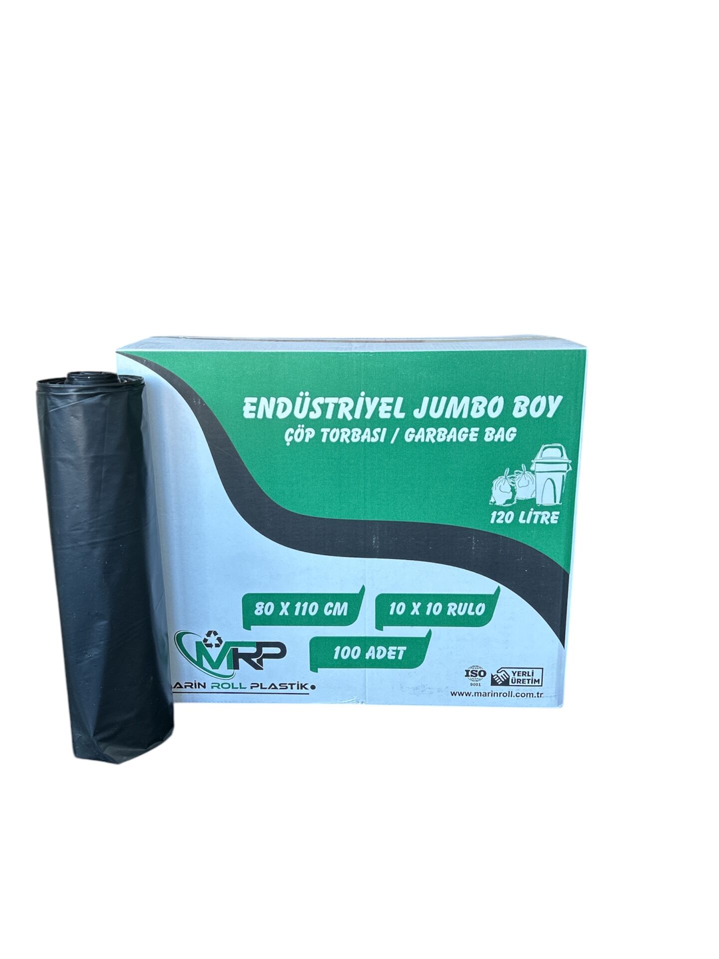 Rulo Çöp Poşeti Endüstriyel Jumbo Boy (80X110) 800 gr (10 Rulo)