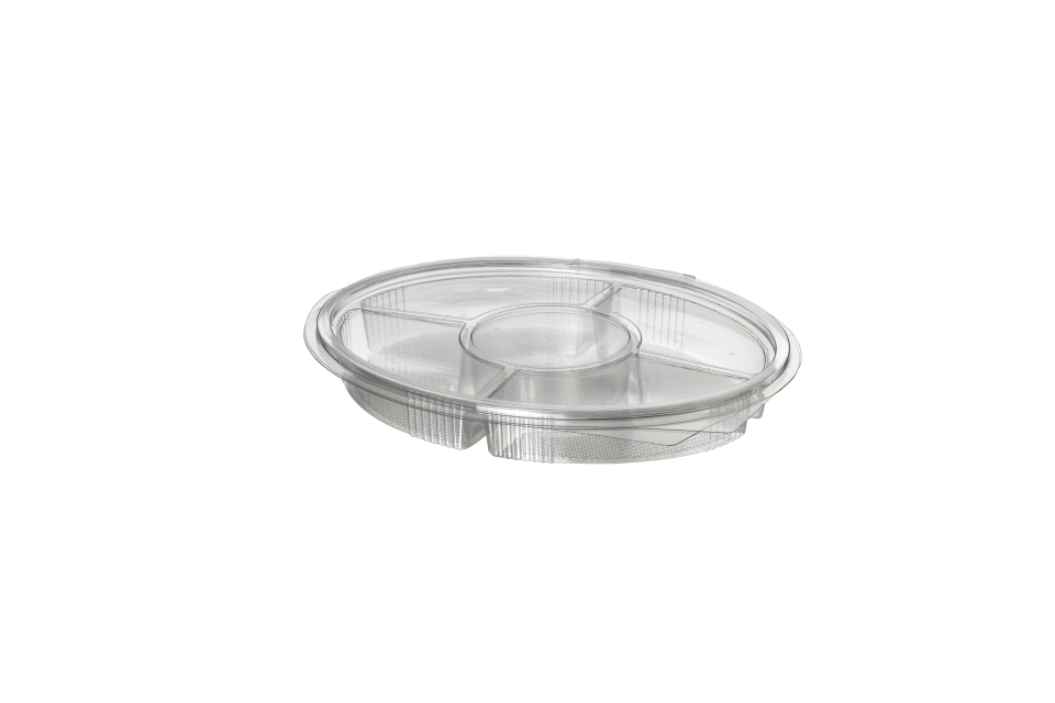 5 Compartment Oval Sealed Container (250 Pieces)