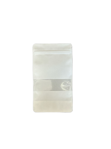 Doypack Beyaz Kraft Pencereli Kilitli 13X22,5 (500 Adet)