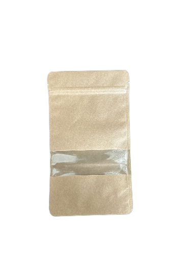 Doypack Kraft Pencereli Kilitli 13X22,5