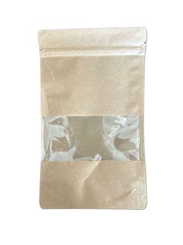 Doypack Kraft Pencereli Kilitli 16X27