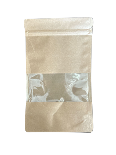 Doypack Kraft Pencereli Kilitli 16X27 (500 Adet)