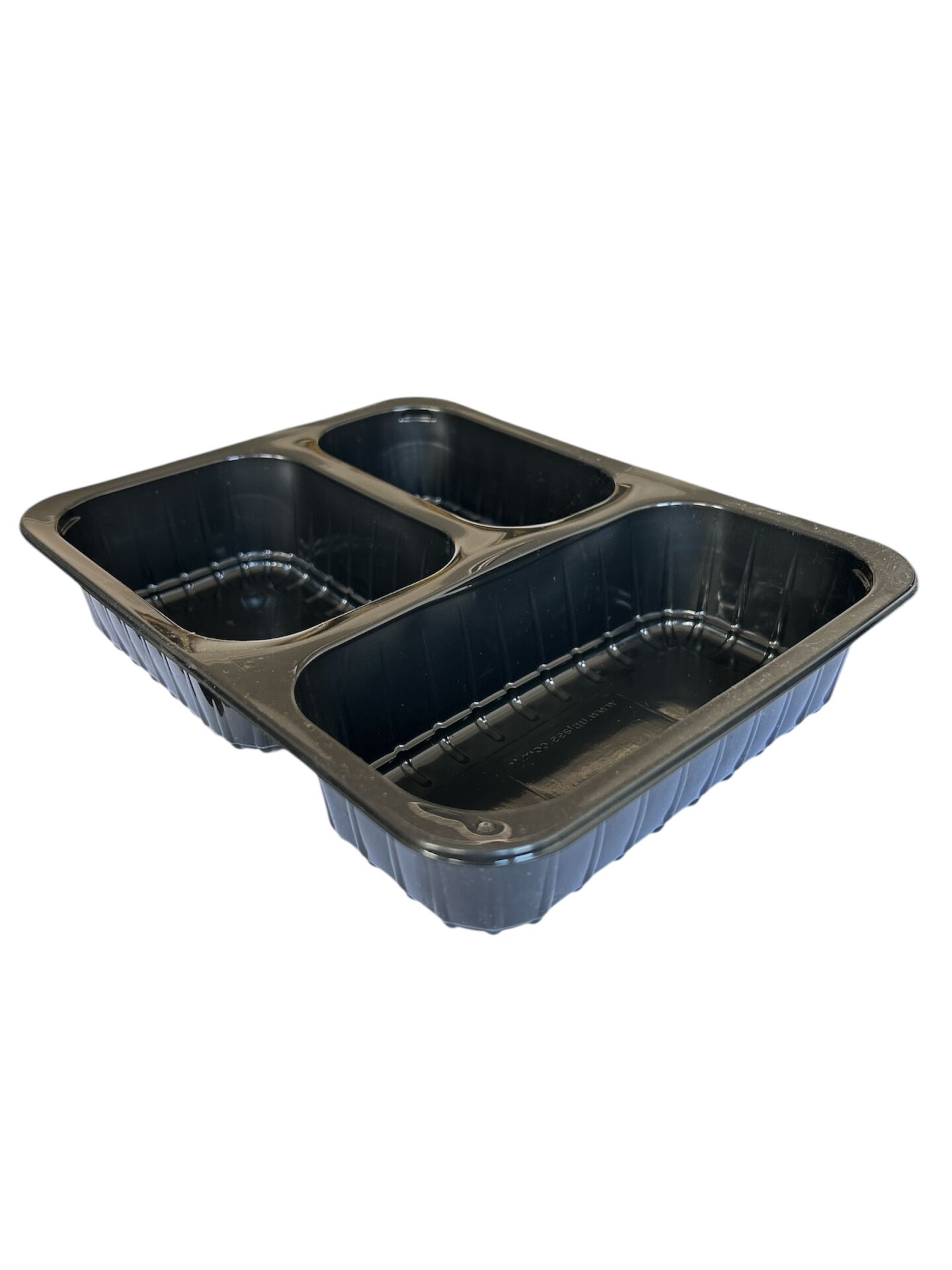 3 Bölmeli Üst Film Yapıştırmalı T Kap 20 gr Siyah (400 Adet)