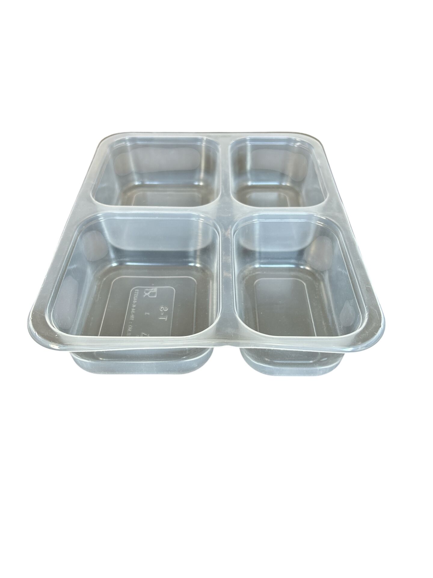 4 Compartment Top Film Adhesive T Container (400 PCS)
