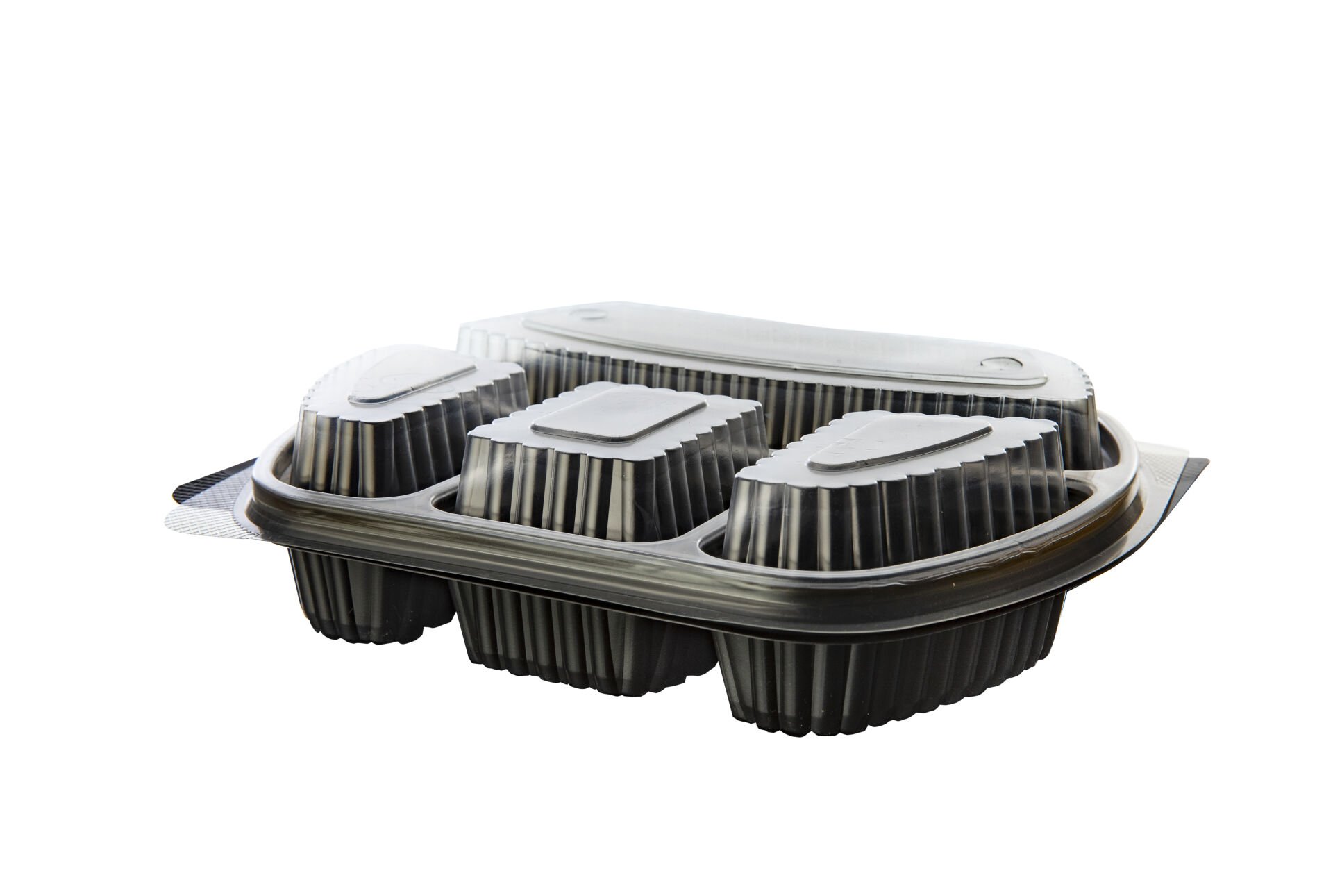 4 Bölmeli Mikrodalga Servis Kabı Set (200 Adet)