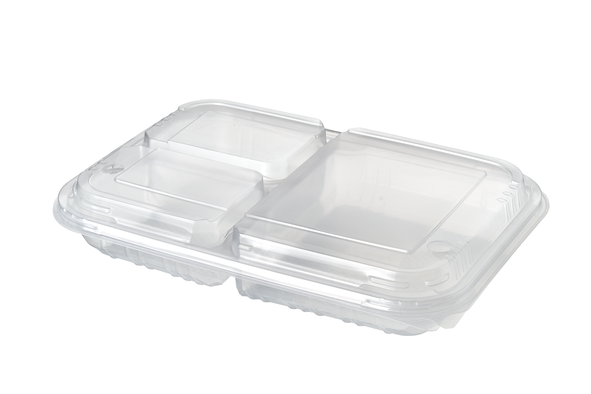 3 Bölmeli Kapaklı Mikrodalga Kebap Kabı (75 Adet)