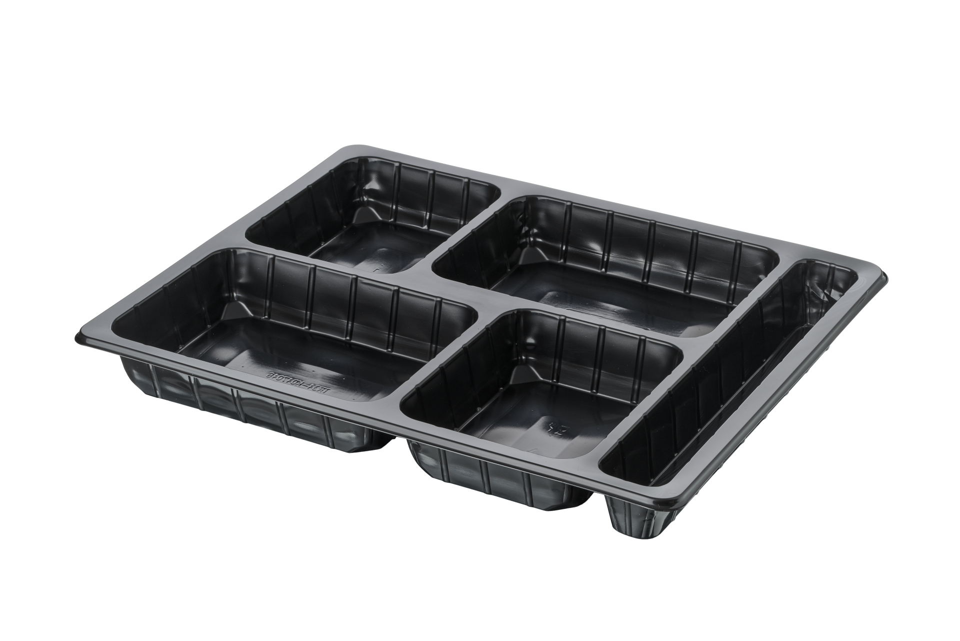 5 Bölmeli Üst Film Yapıştırma Tabldot Tabak PP (450 Adet)