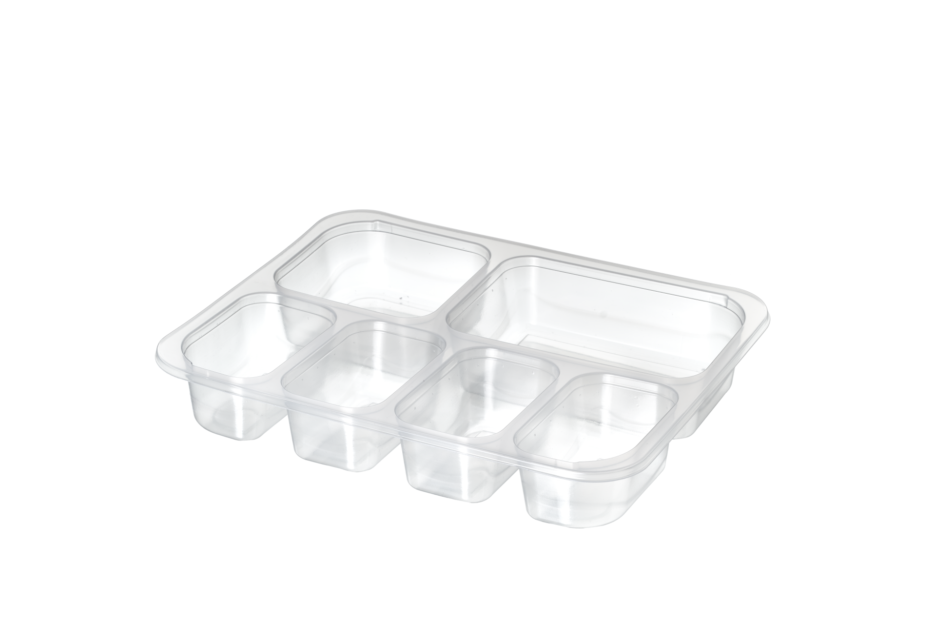 6 Bölmeli Üst Film Yapıştırma T Kap PP 23 Gr (400 Adet)