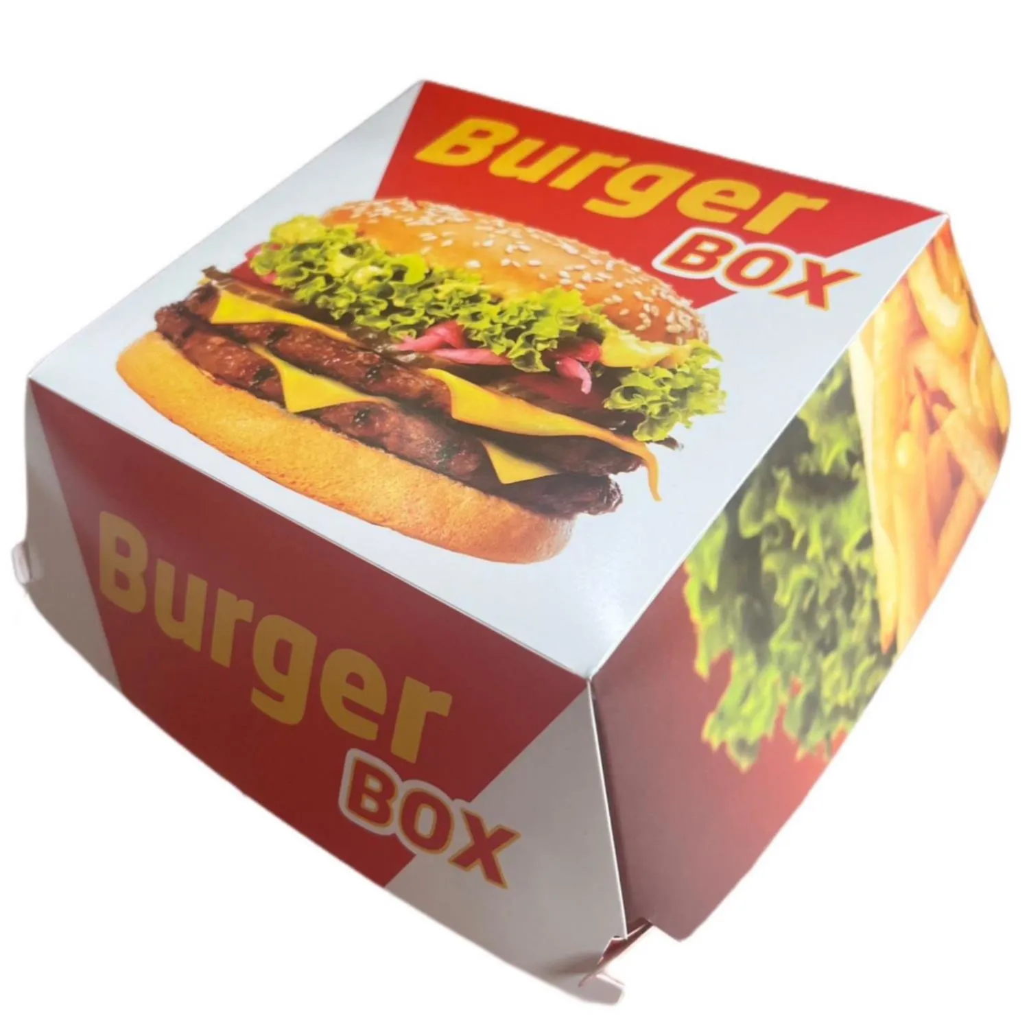 Karton Burger Kutusu Baskılı 14X14X9 (300 Adet)
