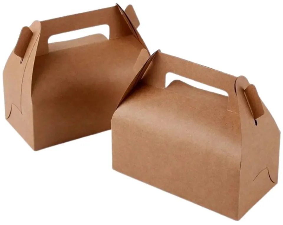 Saplı Hamburger Kutusu Kraft 13X21X11 (200 Adet)