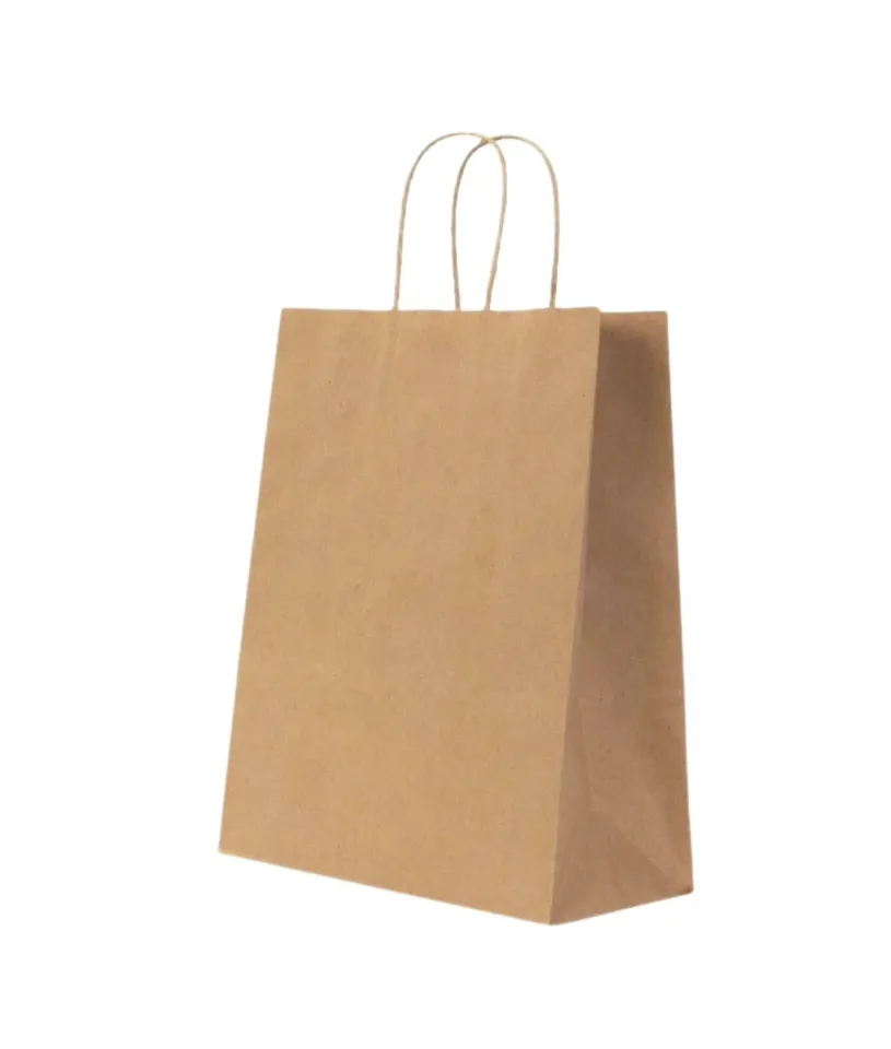 Burgu Saplı Kraft Çanta 25X12X31 (250 Adet)