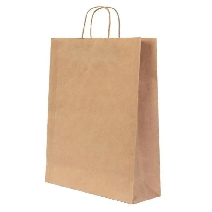 Burgu Saplı Kraft Çanta 32X12X40 (250 Adet)