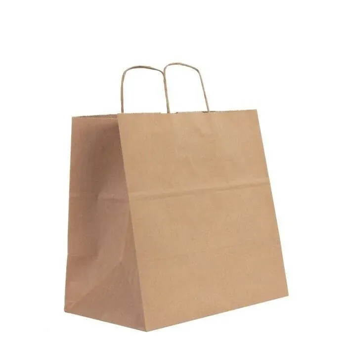 Burgu Saplı Kraft Çanta 32X20X32 (175 Adet)