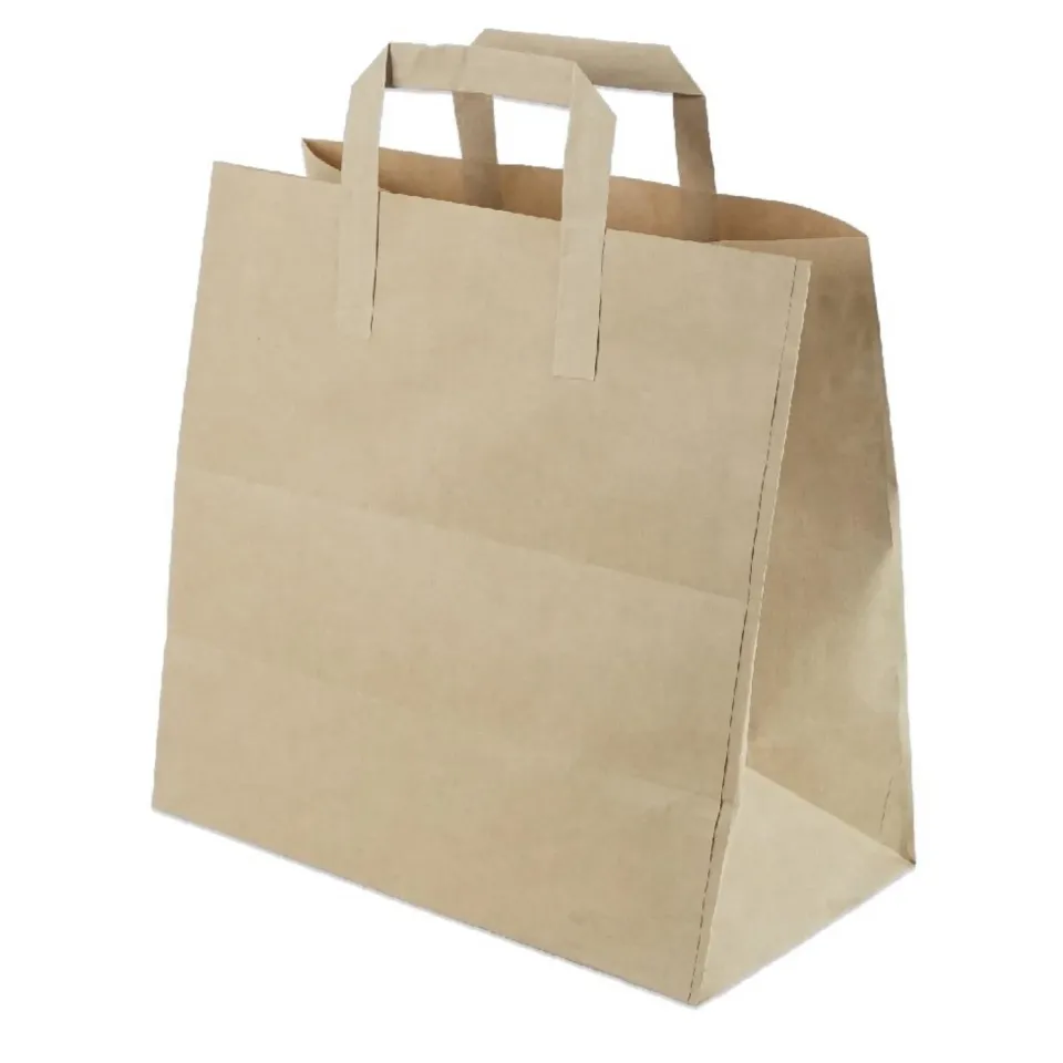 Dıştan Saplı Ekonomik Kraft Çanta  28X16X28 (450 Adet)