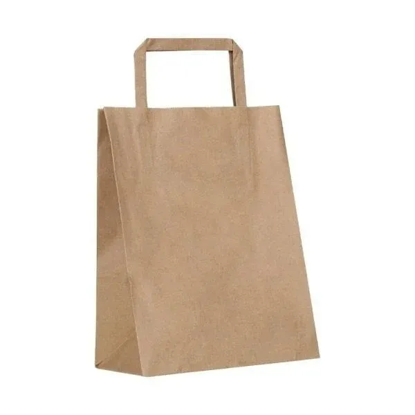 İçten Düz Saplı Kraft Çanta 22X12X28 (250 Adet)