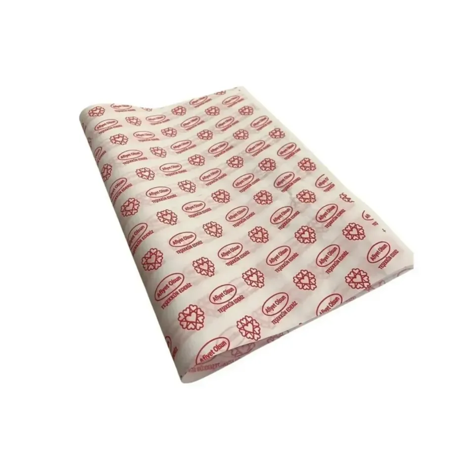 35x50 Sülfit Ambalaj Kağıdı Baskılı Beyaz (10 kg)