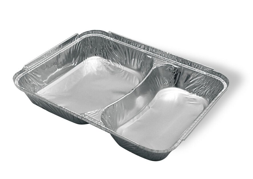 325L Alüminyum Tabak 2 Bölmeli (1000 Adet)