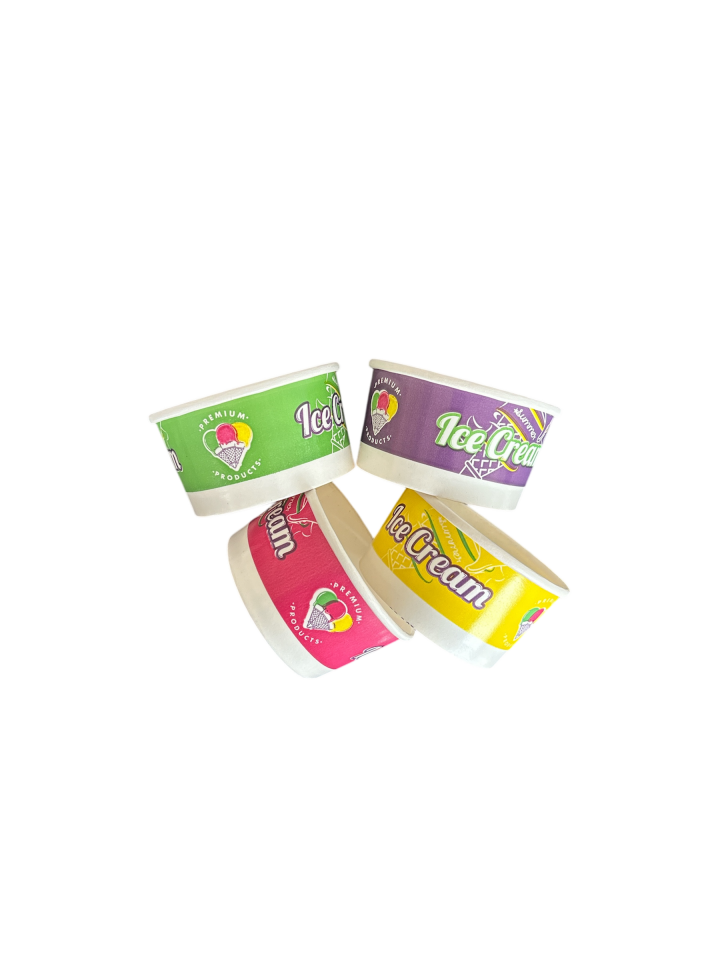 100 Cc Dondurma Kase Karton Karışık Renk (1000 Adet)
