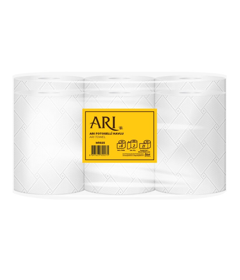 Arı Fotoselli Havlu 4 Kg 6 Rulo
