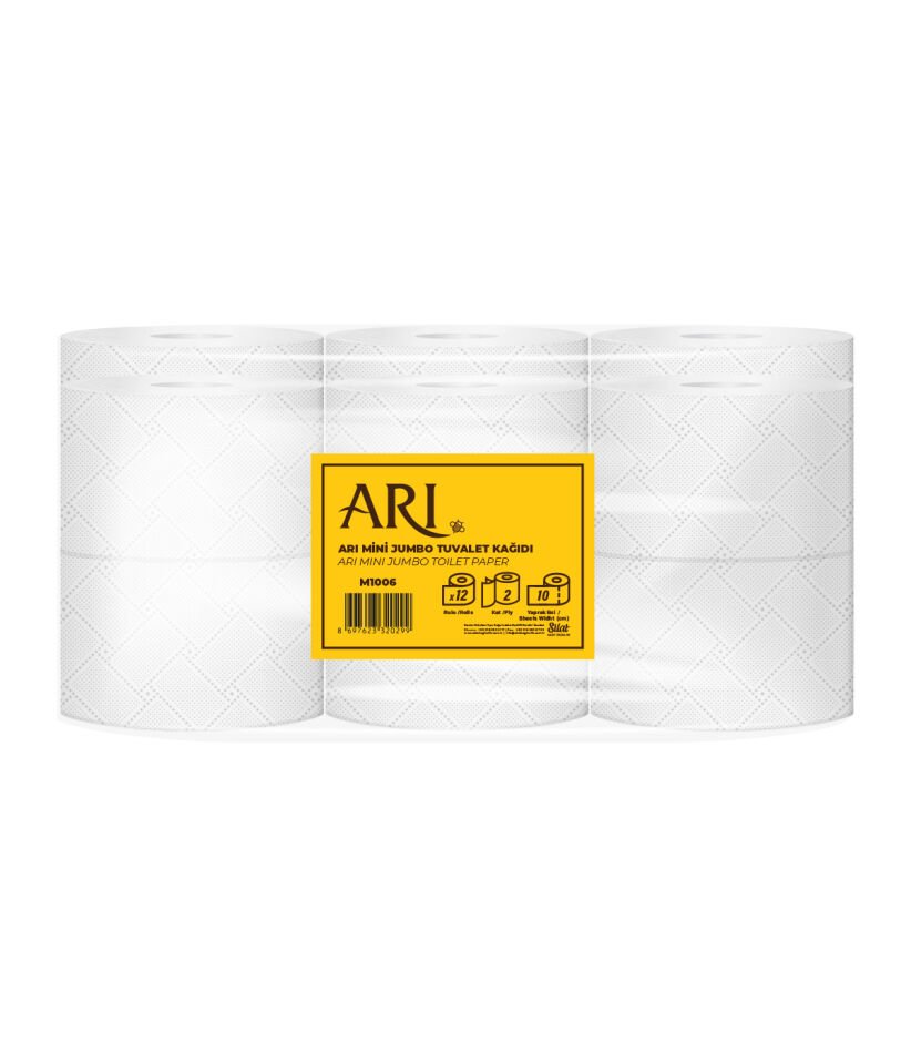 Arı Mini Jumbo Tuvalet Kağıdı 4 Kg (12 Rulo)