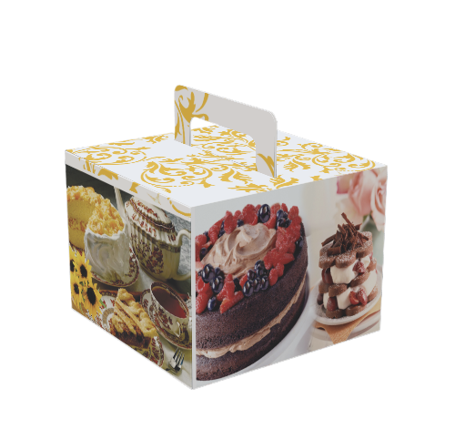 Square Handle Pie Box Cardboard NO:0