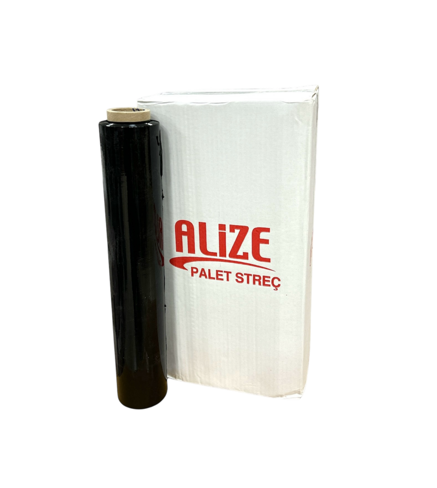 P.E Siyah Palet Streç Film 17 Mikron 200 mt (6 Adet)