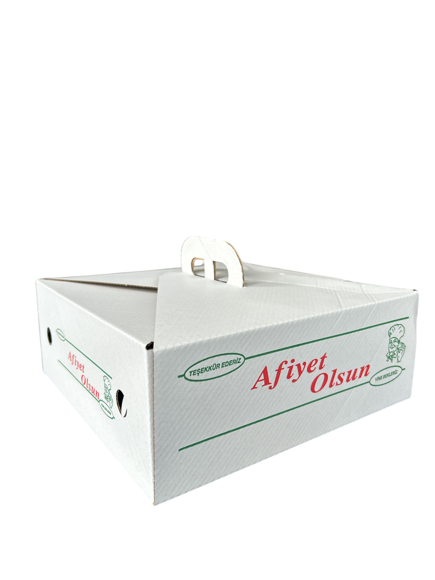 Lahmacun Kutusu Yıldız Beyaz 27x27x10 (100 Adet)