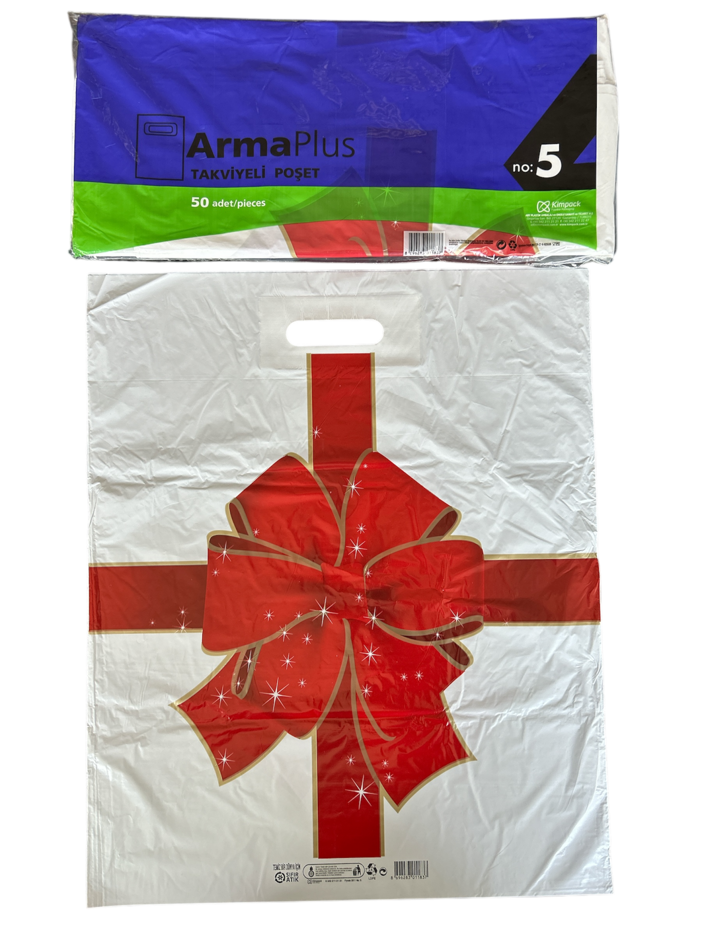 Takviyeli Poşet Kurdele Desen 50X60 (750 Adet)