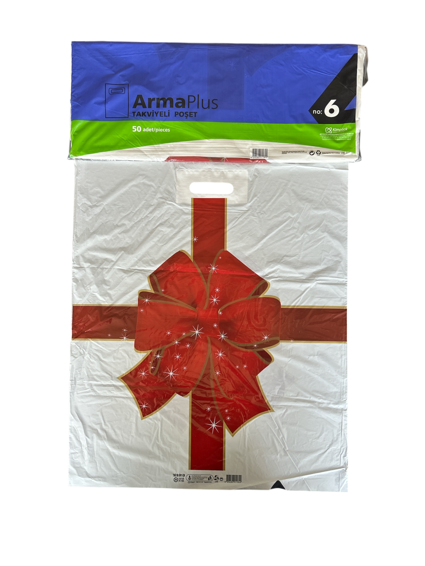 Takviyeli Poşet Kurdele Desen 60X70 (500 Adet)