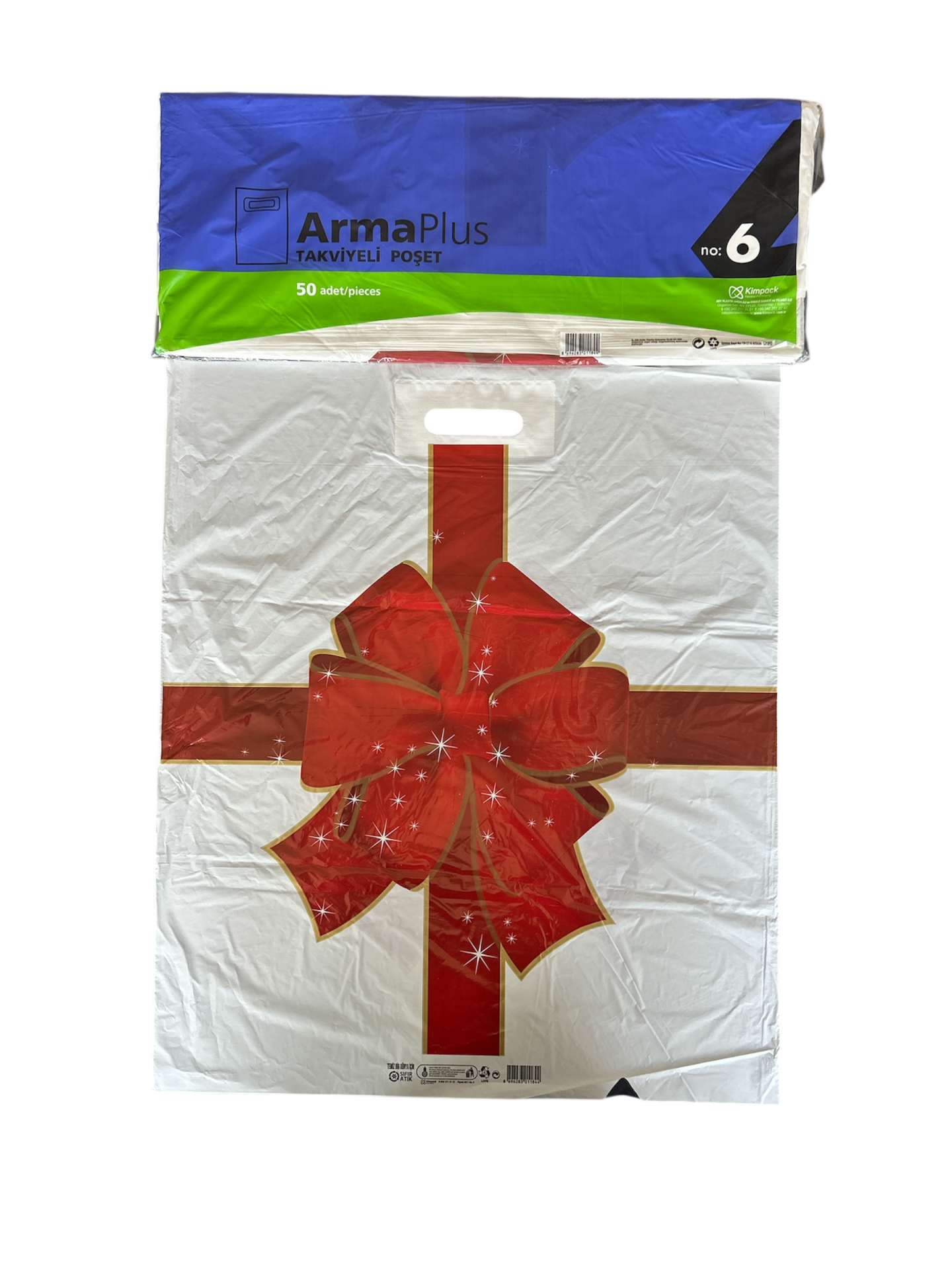 Takviyeli Poşet Kurdele Desen 60X70 (500 Adet)