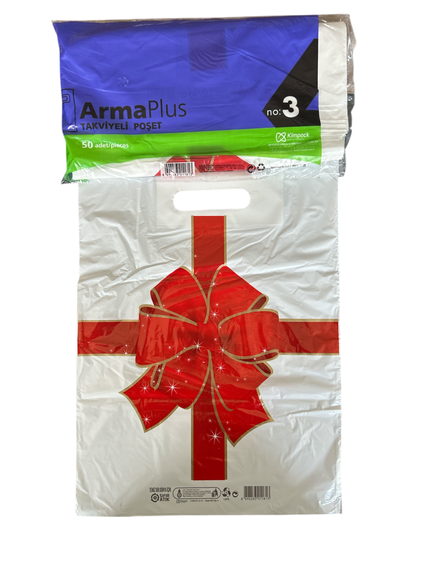 Takviyeli Poşet Kurdele Desen 33X45 (1000 Adet)