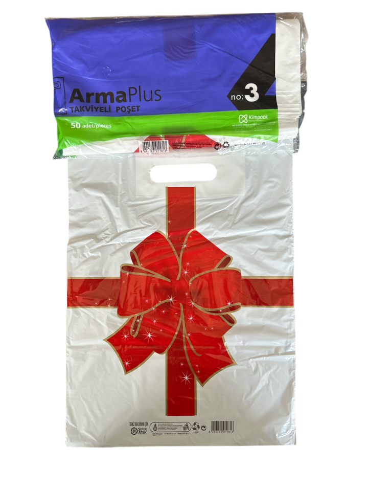 Takviyeli Poşet Kurdele Desen 33X45 (1000 Adet)
