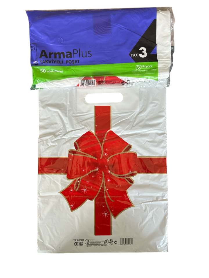 Takviyeli Poşet Kurdele Desen 33X45 (1000 Adet)