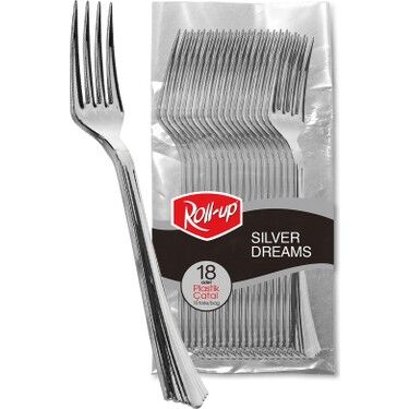 Metal Görünümlü Plastik Çatal (360 Adet)