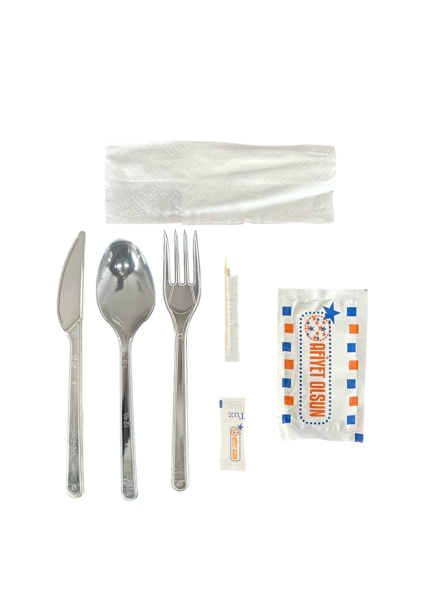 7 Li İkram Set Çatal Kaşık Bıçak (500 Adet)