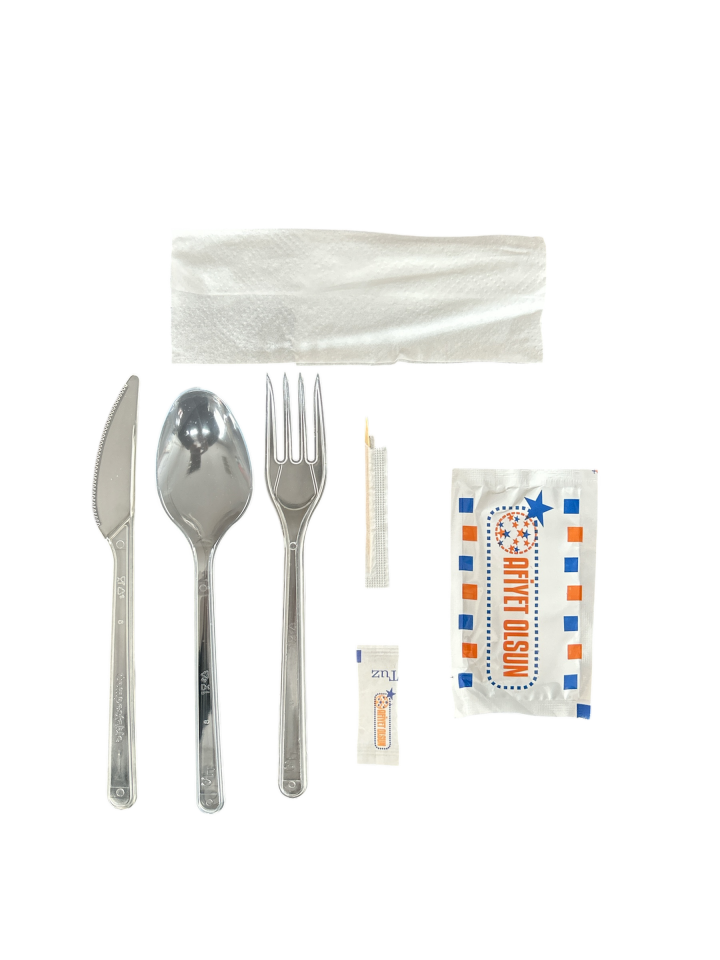 7 Li İkram Set Çatal Kaşık Bıçak (500 Adet)