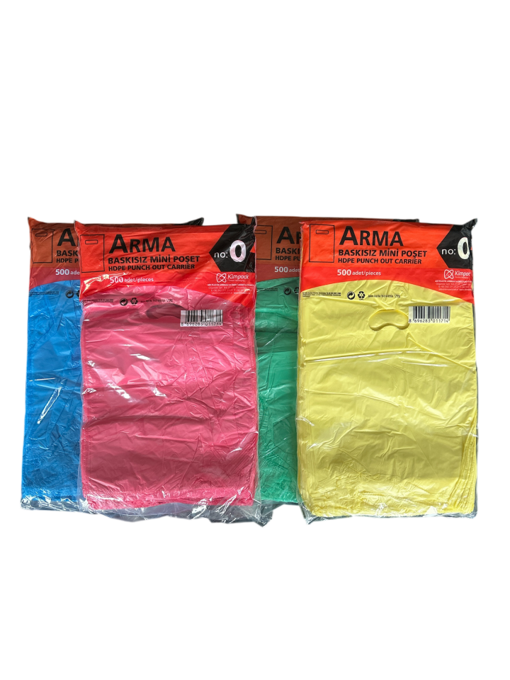 Baskısız Blok Poşet 20x30 Karışık Renk (7500 Adet)