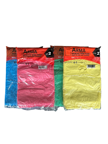 Baskısız Blok Poşet 26x38 Karışık Renk (7500 Adet)