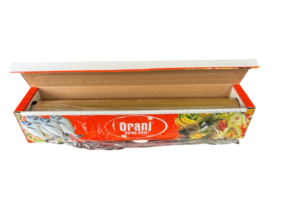 غلاف طعام مطاطي برتقالي 45 سم (4 قطع) 9 ميكرون