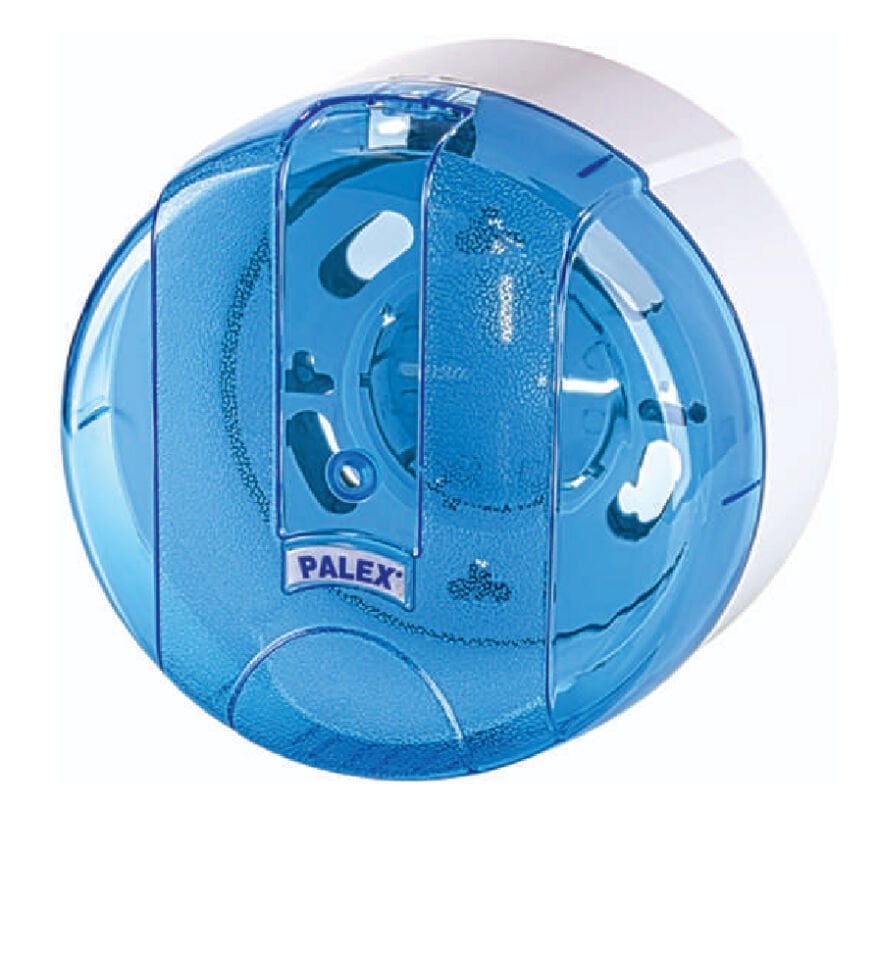 Pratik Mini Cimri Tuvalet Kağıdı Dispenseri Şeffaf-Mavi (2 Adet)